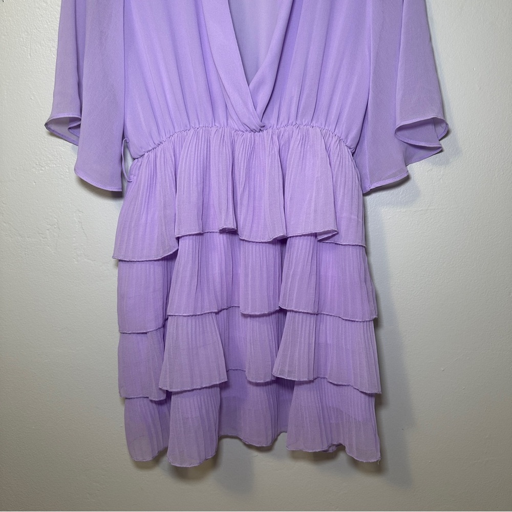 Zara Lavender Layered Mini Dress - Picture 4 of 6